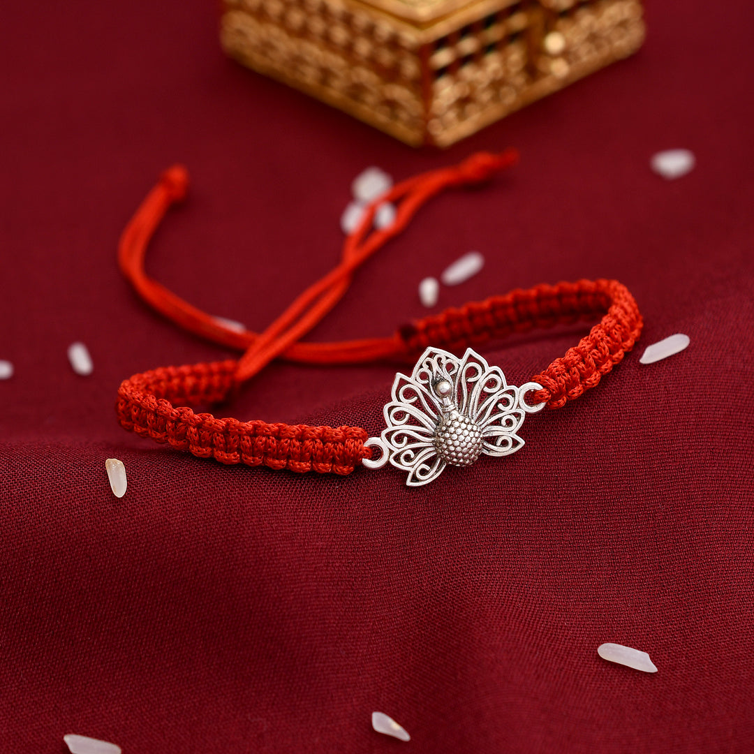 Mayur Design Silver Rakhi