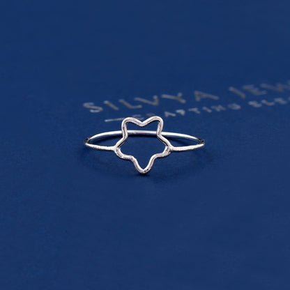 Dynamic Star Design 925 Sterling Silver Ring