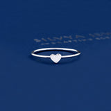 Sleek Heart 925 Sterling Silver Ring