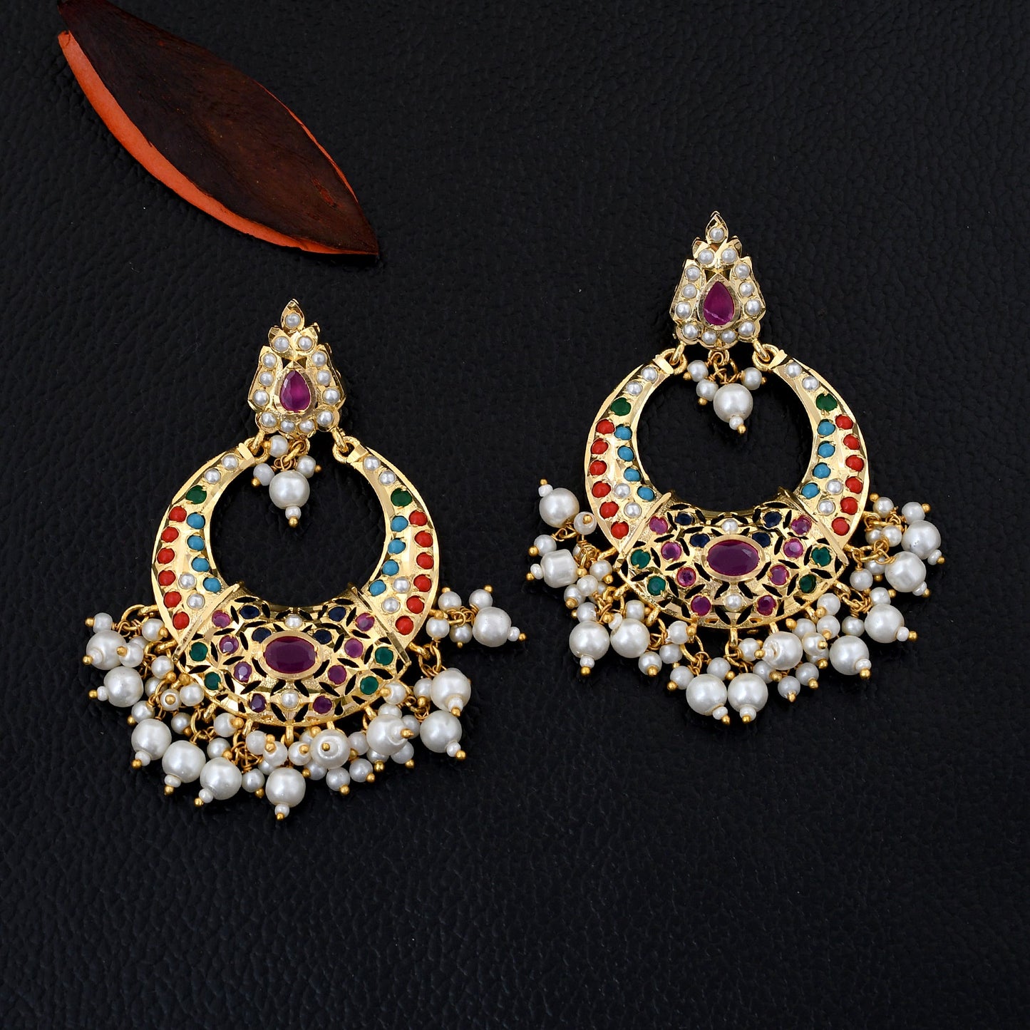 Jadaau Chandbali Earrings