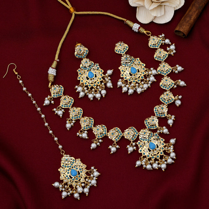 Gold Plated Jadaau Necklace Set
