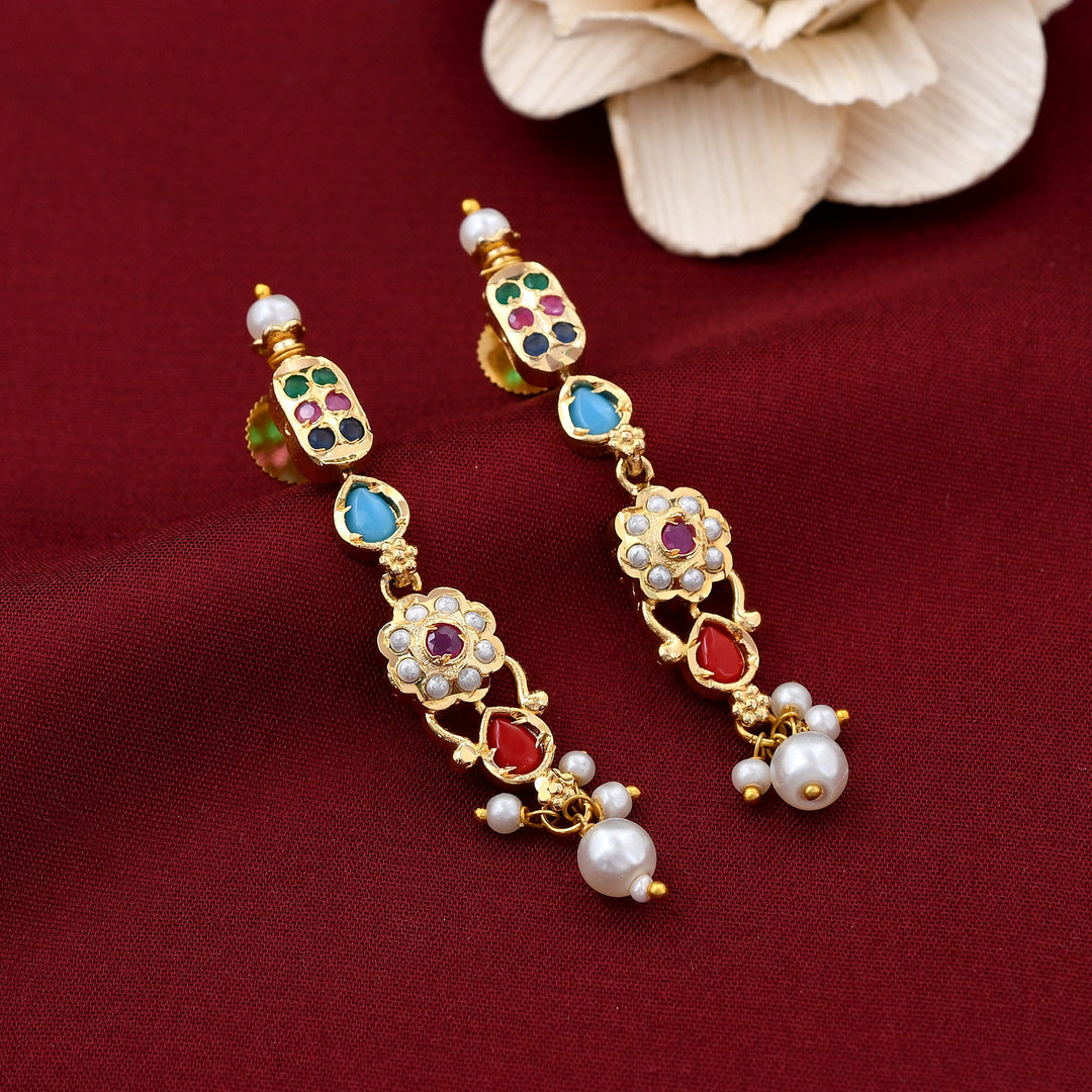 Pearl Beaded Jadaau Necklace Set