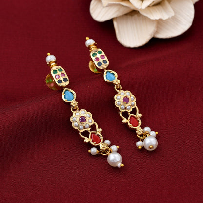 Pearl Beaded Jadaau Necklace Set