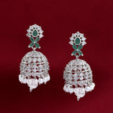 Delicate Zircon Jhumka Earrings