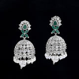 Delicate Zircon Jhumka Earrings