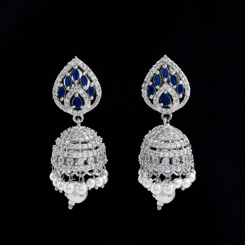 Zirconia Jhumka Earrings