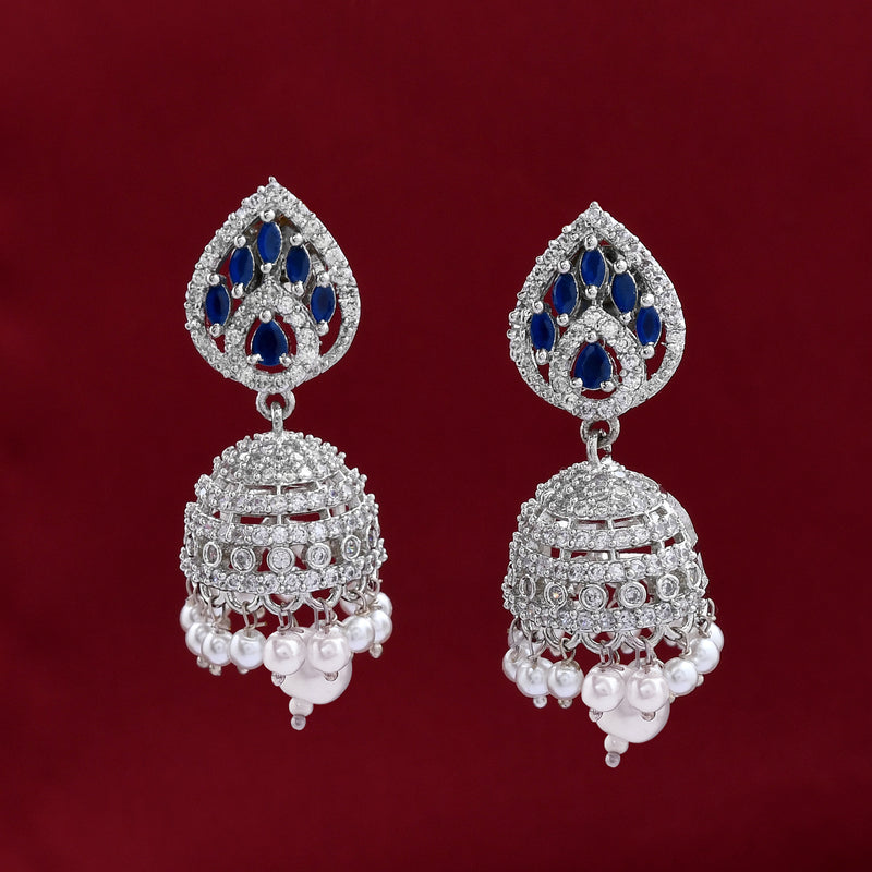 Zirconia Jhumka Earrings