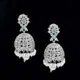 Delicate Zircon Jhumka Earrings