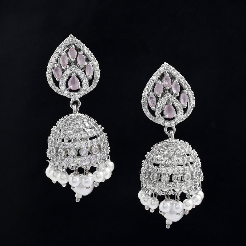 Zirconia Jhumka Earrings