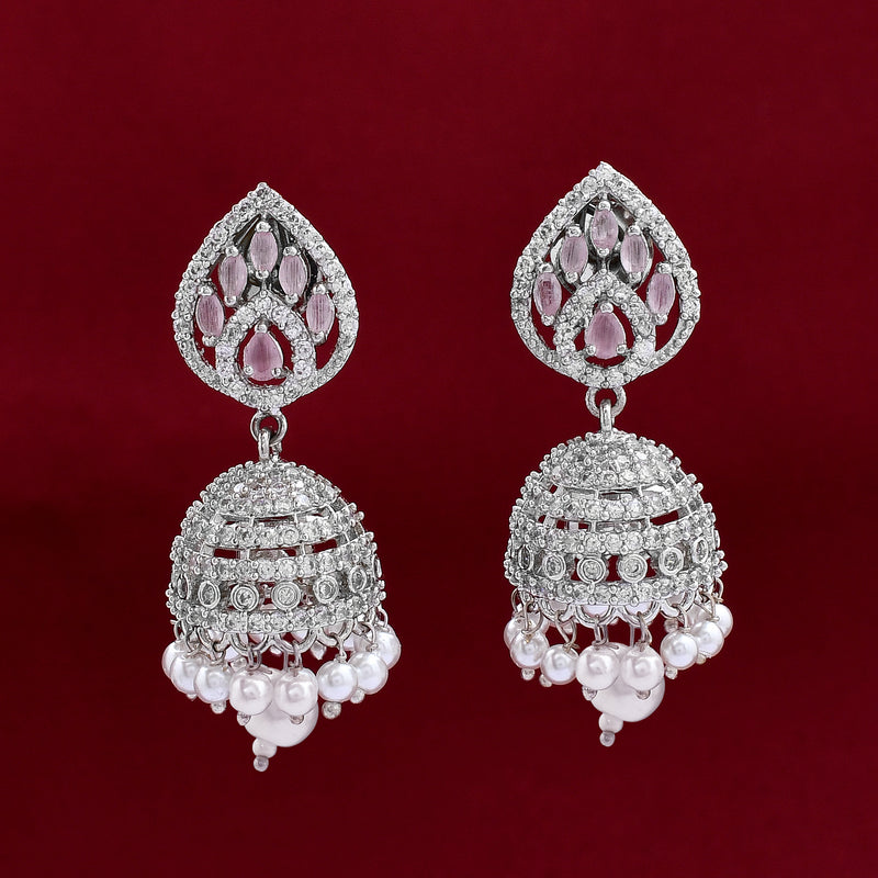 Zirconia Jhumka Earrings