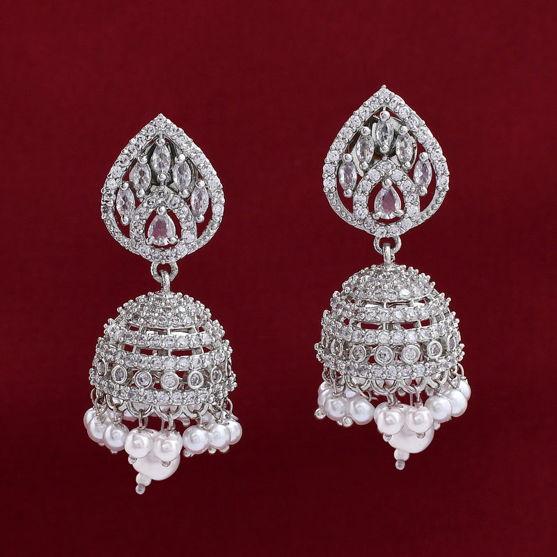 Zirconia Jhumka Earrings