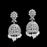 Delicate Zircon Jhumka Earrings