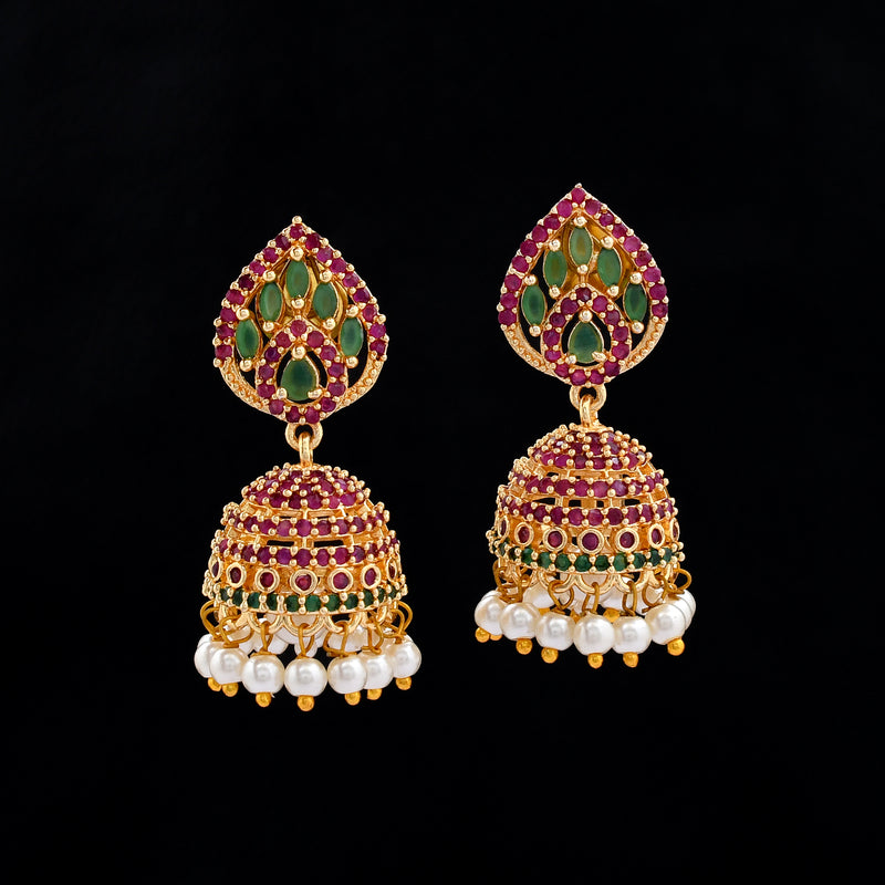 Zircon Jhumka Earrings