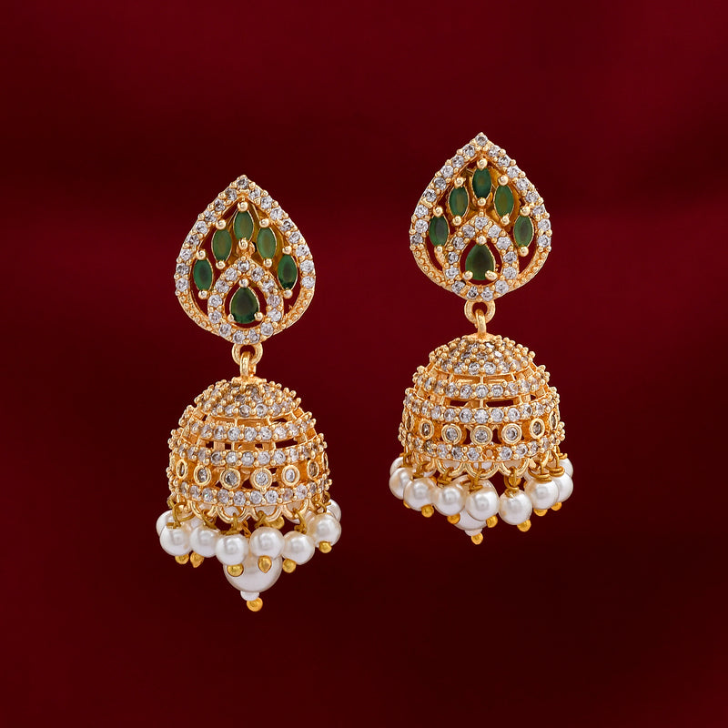 Zircon Jhumka Earrings