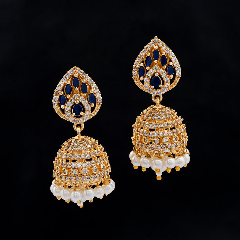 Zircon Jhumka Earrings