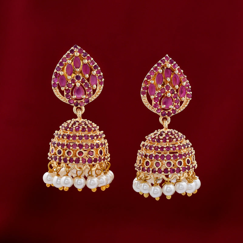 Zircon Jhumka Earrings