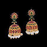 Exclusive Pearl Zircon Jhumka Earrings