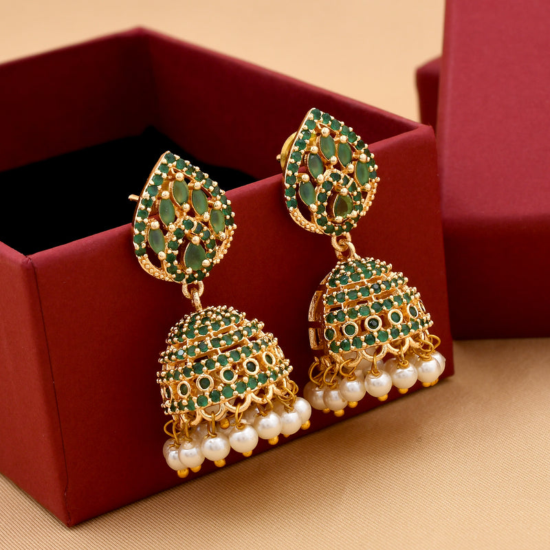 Zircon Jhumka Earrings