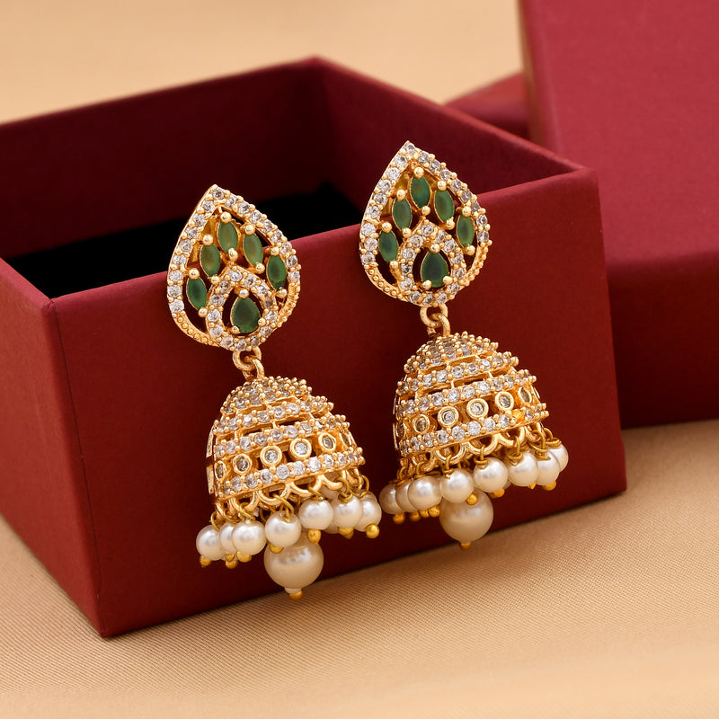 Zircon Jhumka Earrings