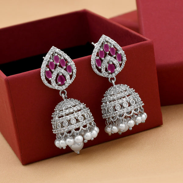 Zirconia Jhumka Earrings