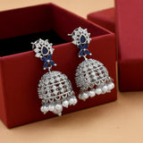 Delicate Zircon Jhumka Earrings