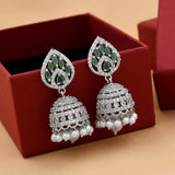 Zirconia Jhumka Earrings