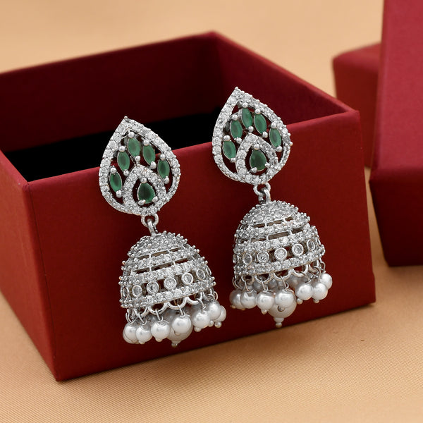 Zirconia Jhumka Earrings