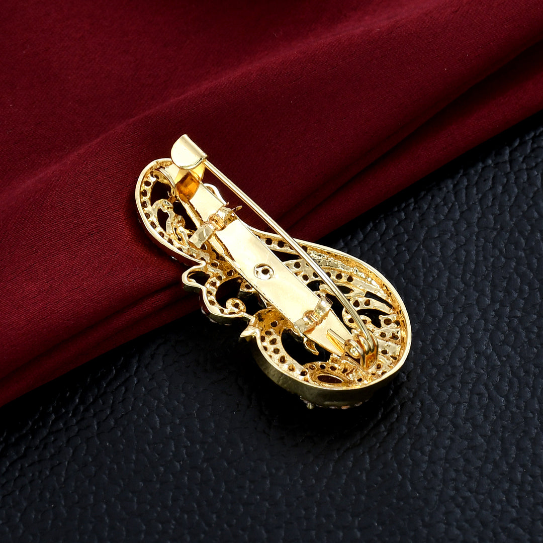 Designer Gold Plated Brooch