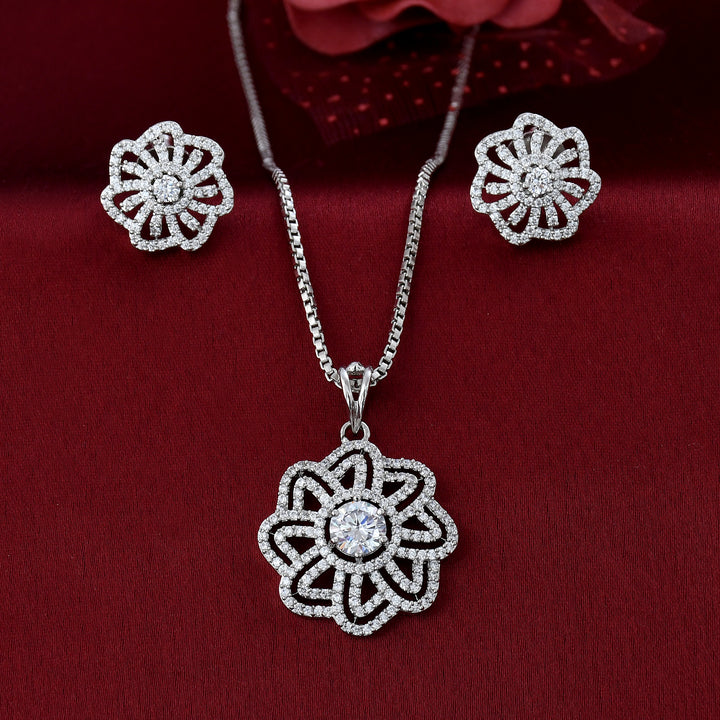 Beautiful Zircon Pendant Set