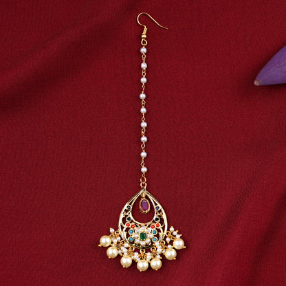 Designer Gold Plated Jadaau Necklace Set