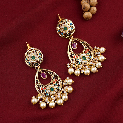 Designer Gold Plated Jadaau Necklace Set