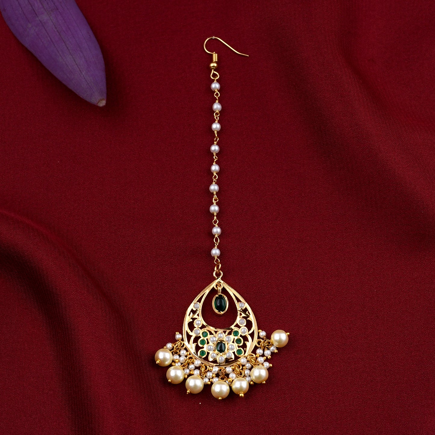 Designer Gold Plated Jadaau Necklace Set