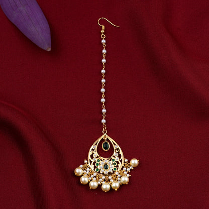 Designer Gold Plated Jadaau Necklace Set