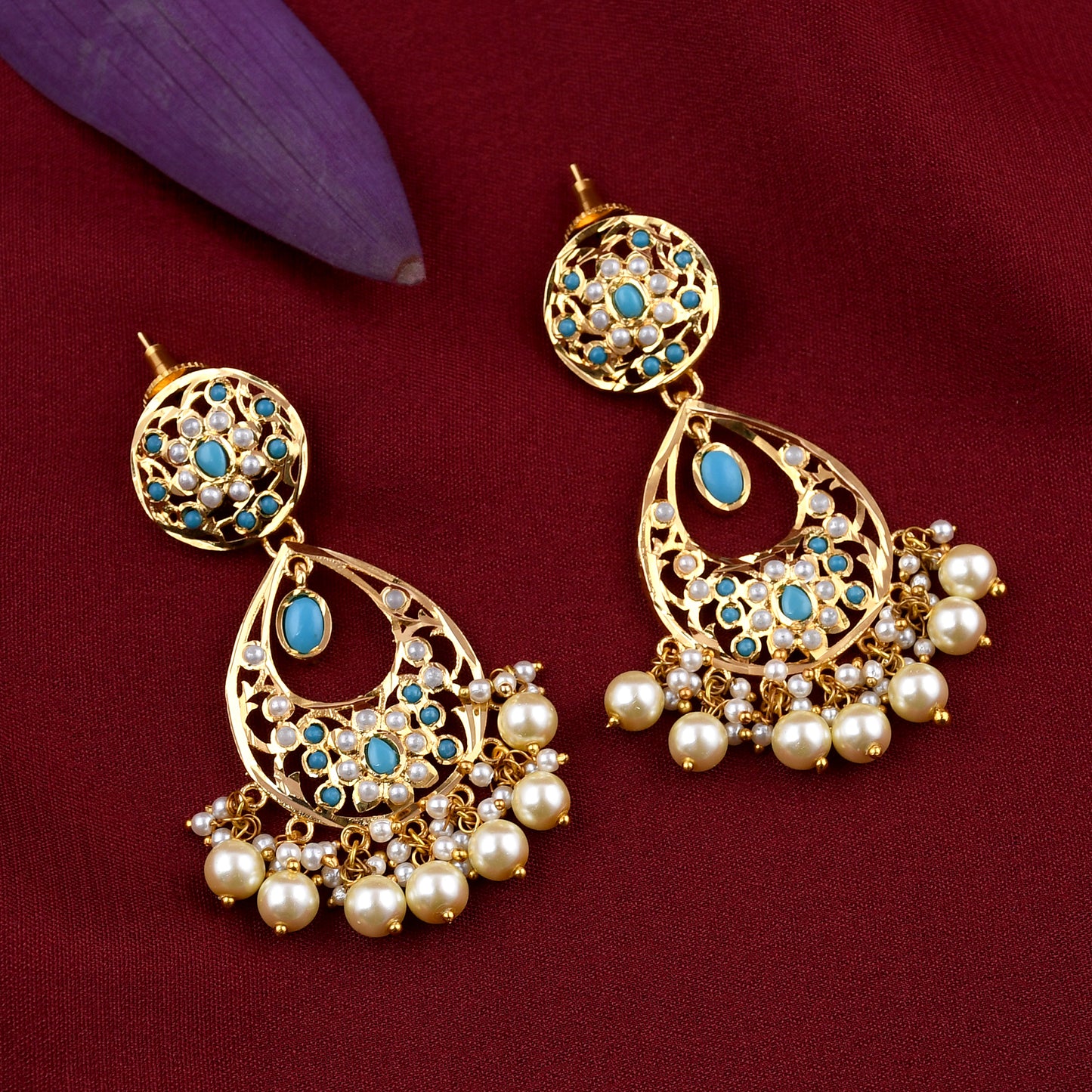 Designer Gold Plated Jadaau Necklace Set