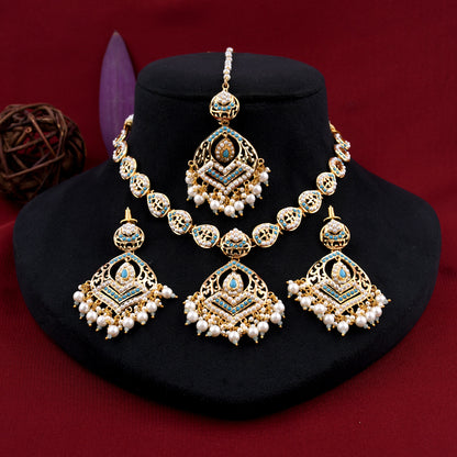 Gold Plated Jadaau Necklace Set