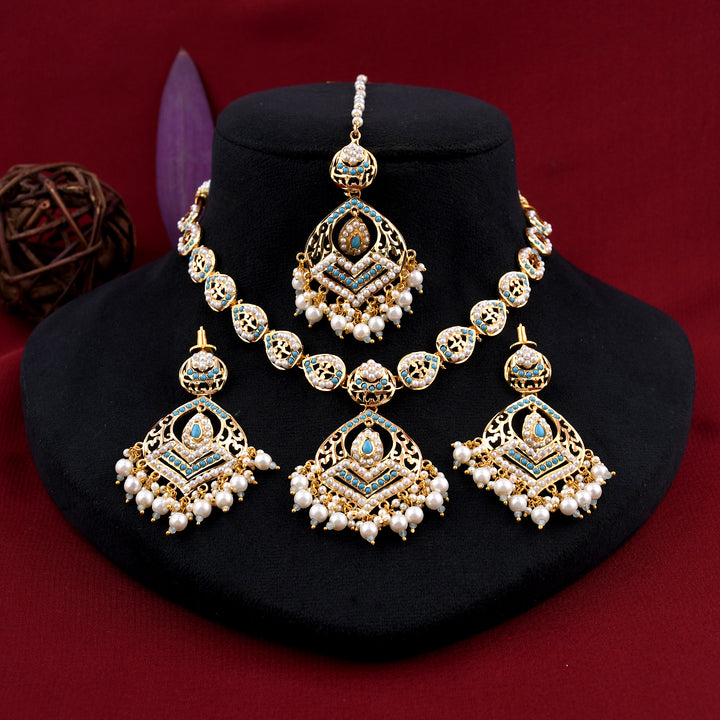 Gold Plated Jadaau Necklace Set