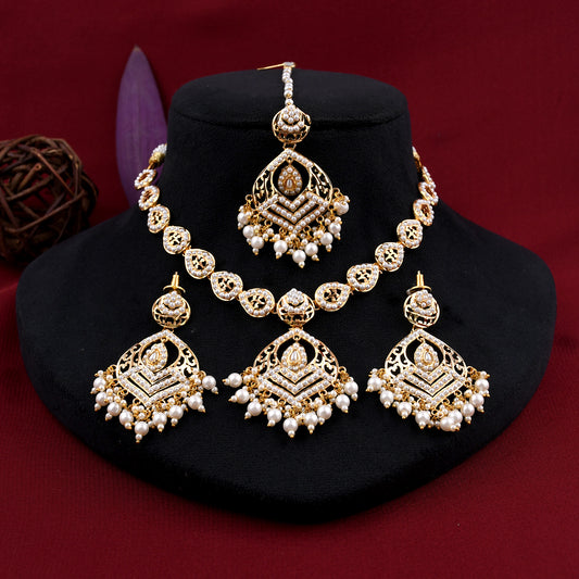 Gold Plated Jadaau Necklace Set