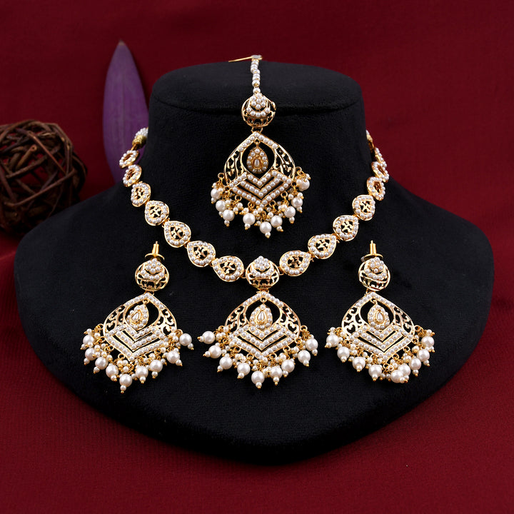 Gold Plated Jadaau Necklace Set