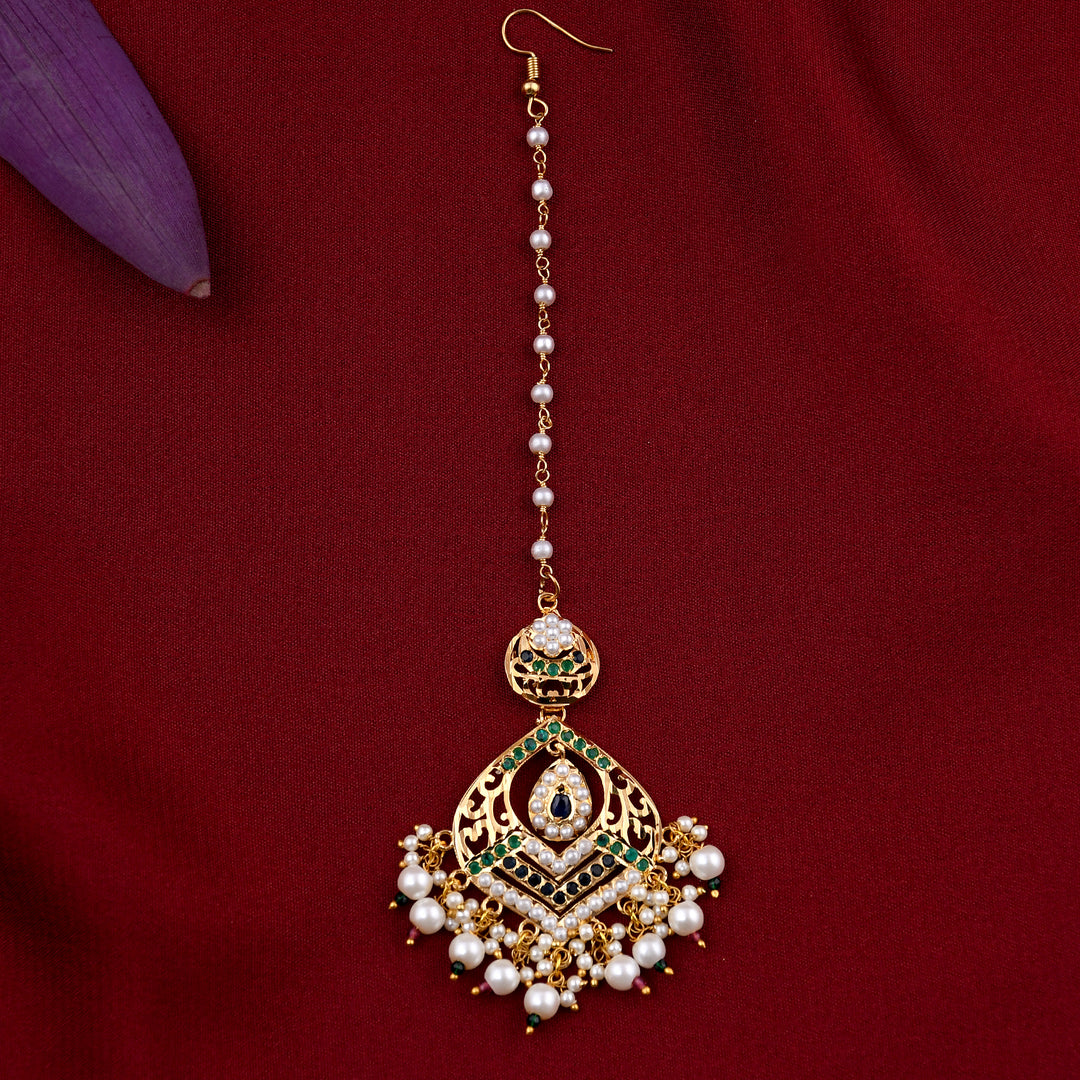 Gold Plated Jadaau Necklace Set