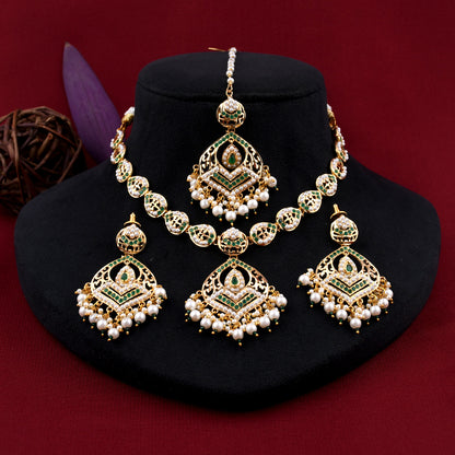 Gold Plated Jadaau Necklace Set