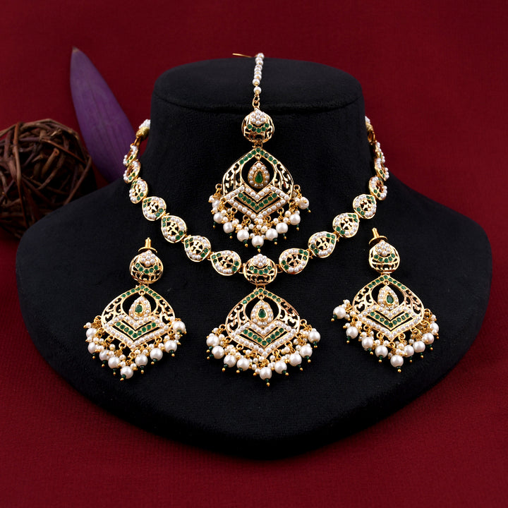 Gold Plated Jadaau Necklace Set