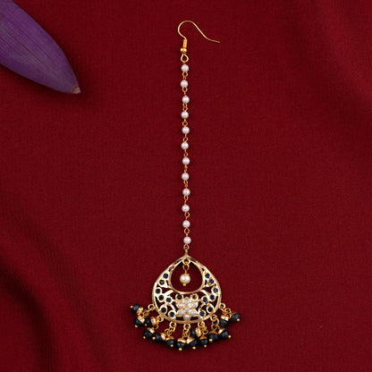 Gold Plated Jadau Necklace Set