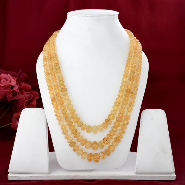 Real Citrine Beads Necklace