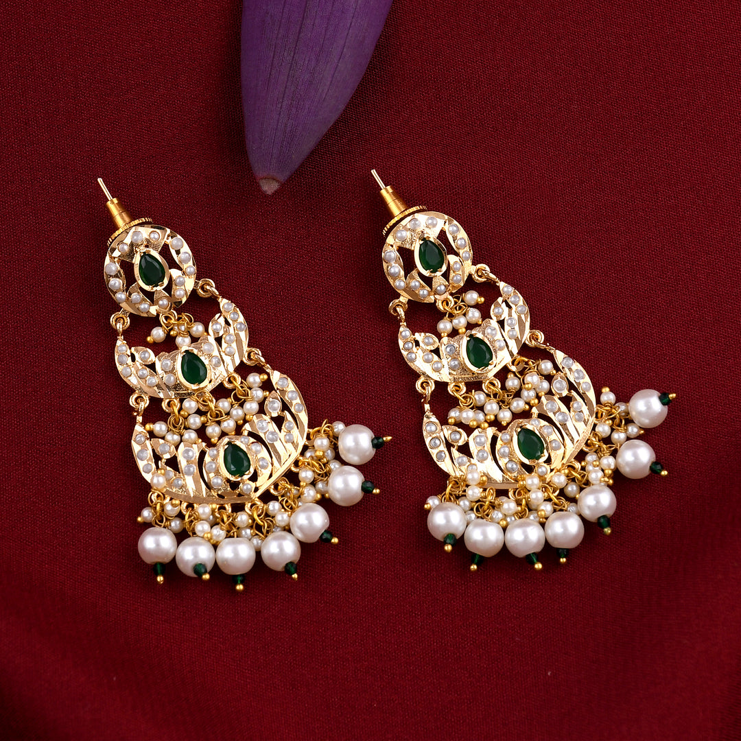 Elegant Gold Plated Jadaau Necklace Set