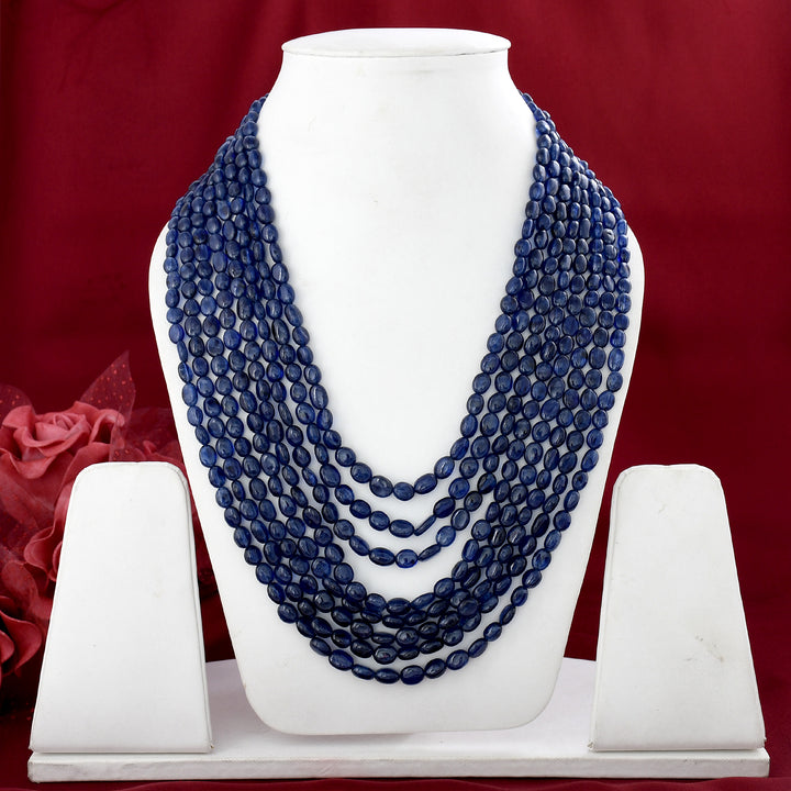 Blue Sapphire Beads Necklace