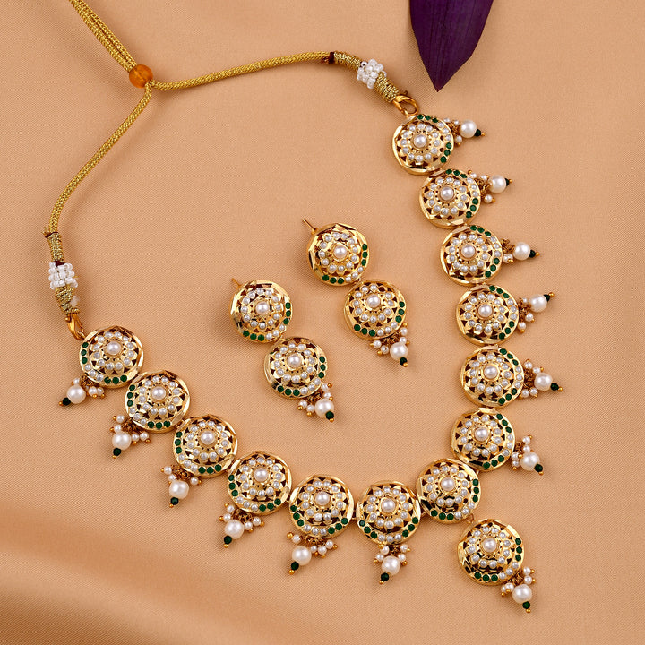 Traditional Jadaau Necklace Set