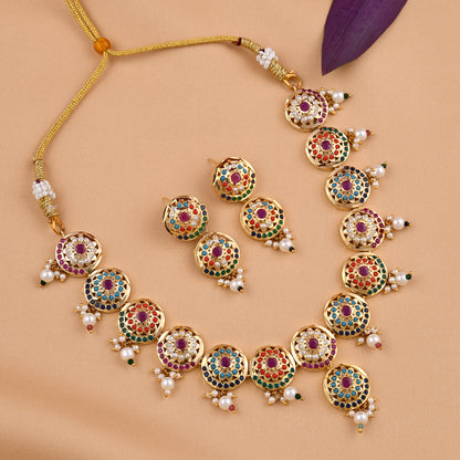 Traditional Jadaau Necklace Set