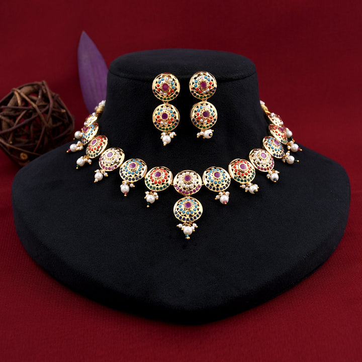 Traditional Jadaau Necklace Set