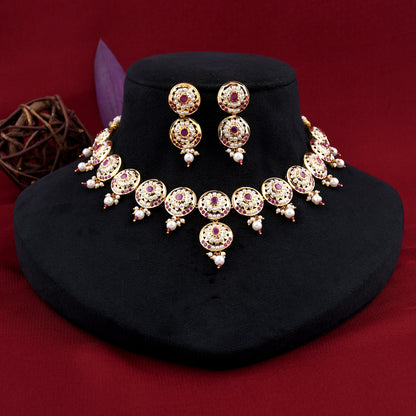 Traditional Jadaau Necklace Set