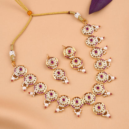 Traditional Jadaau Necklace Set